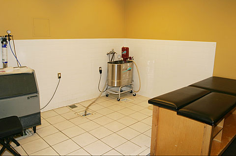 recovery equipment in NBA visiting training room