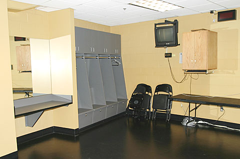 lockers in official's locker room