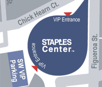 VIP entrances at STAPLES Center